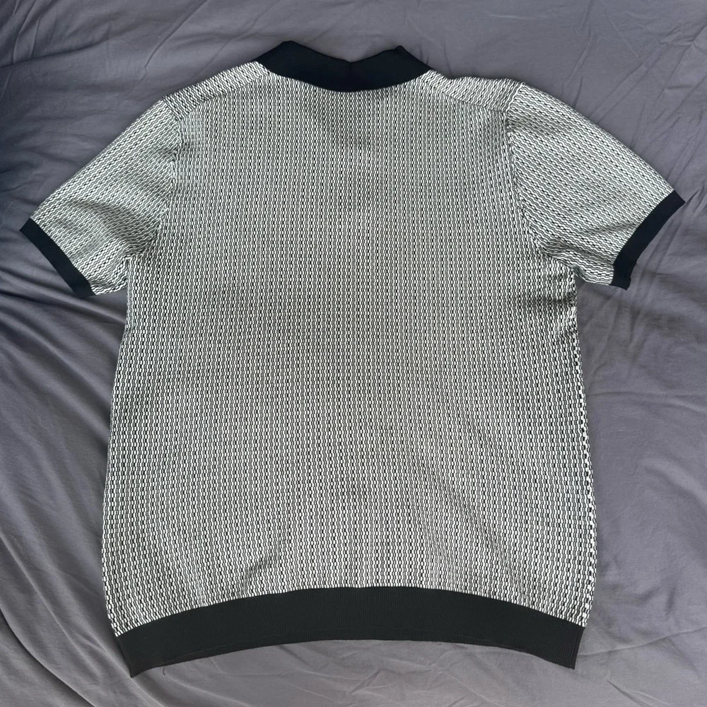 Perry Ellis Geometric Pattern Polo Sweater - Picture 4 of 4